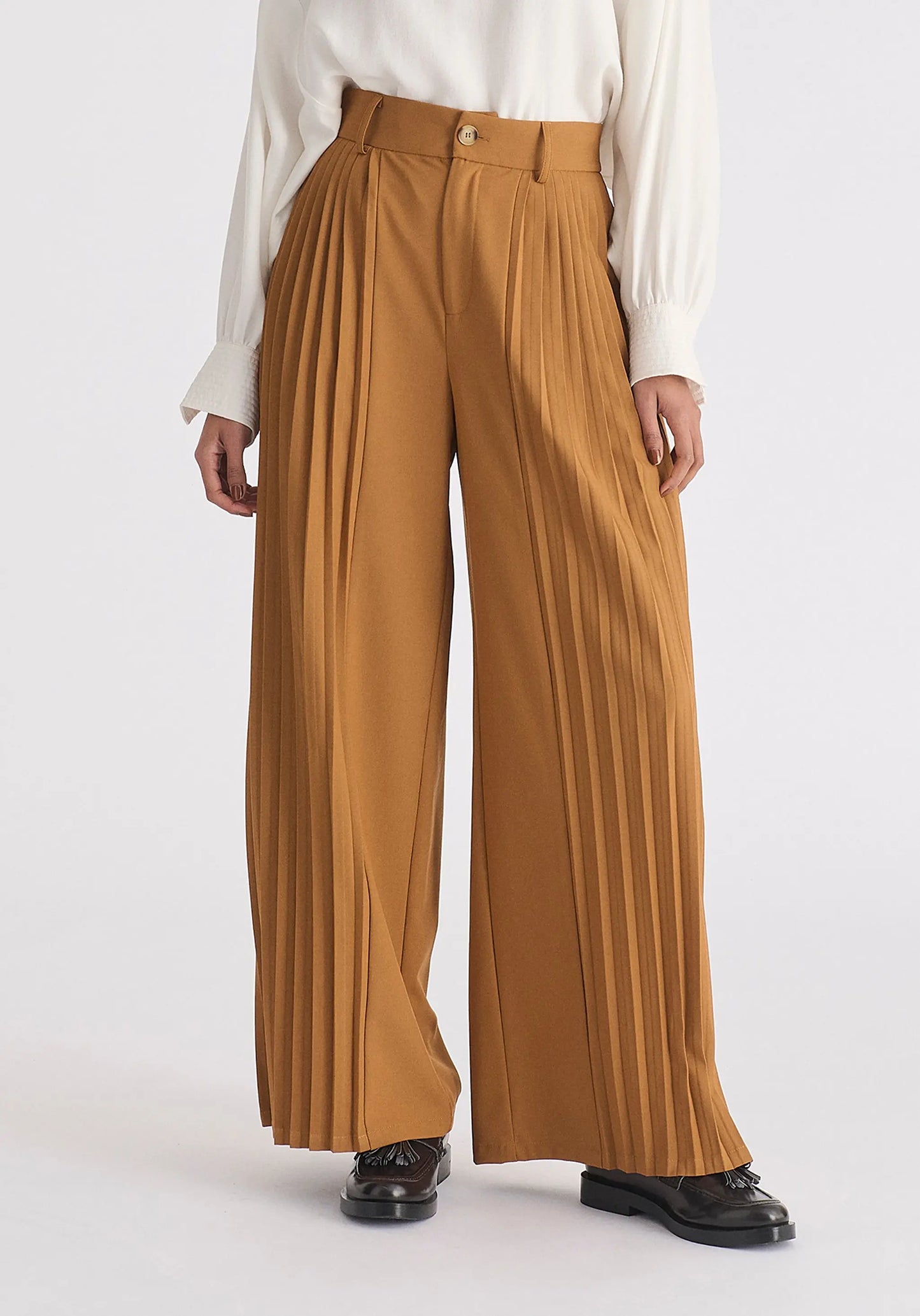 Pleated Wide Leg Trousers Paisie